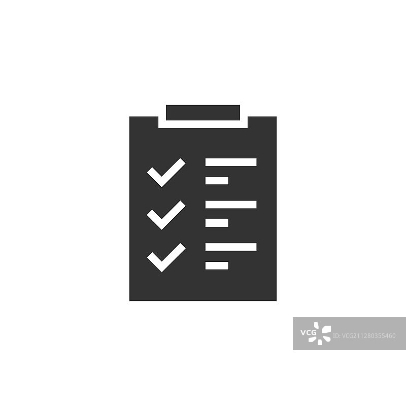 扁平风格的待办事项清单图标，文档清单图片素材