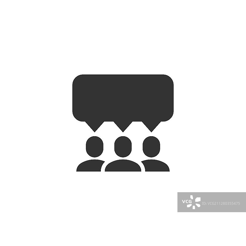 扁平风格的语音气泡图标人物图片素材