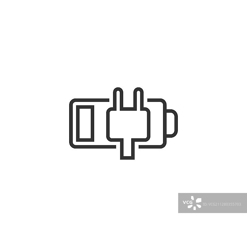 扁平风格的电池充电图标图片素材