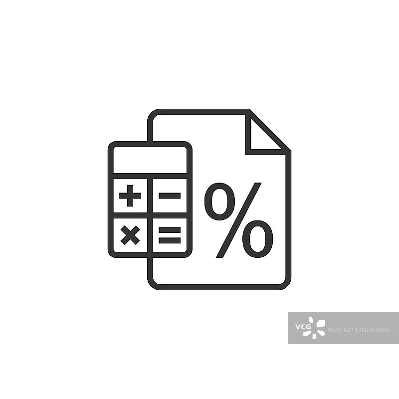 扁平风格的税款支付图标，预算发票图片素材