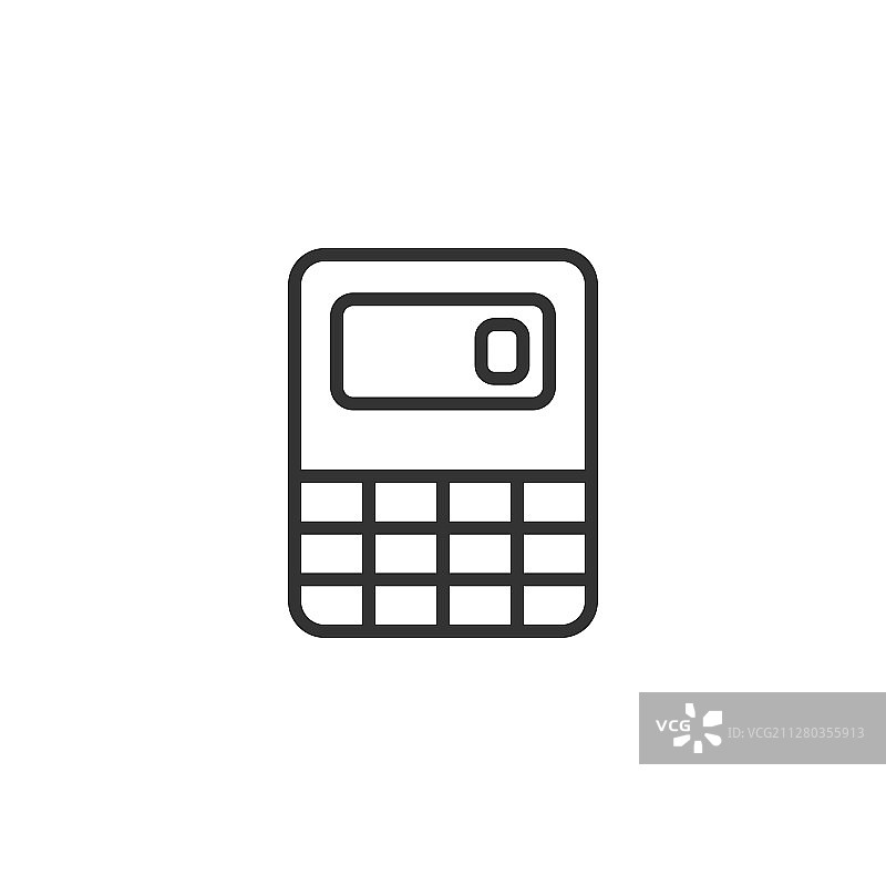 白色背景上的扁平风格计算器图标图片素材