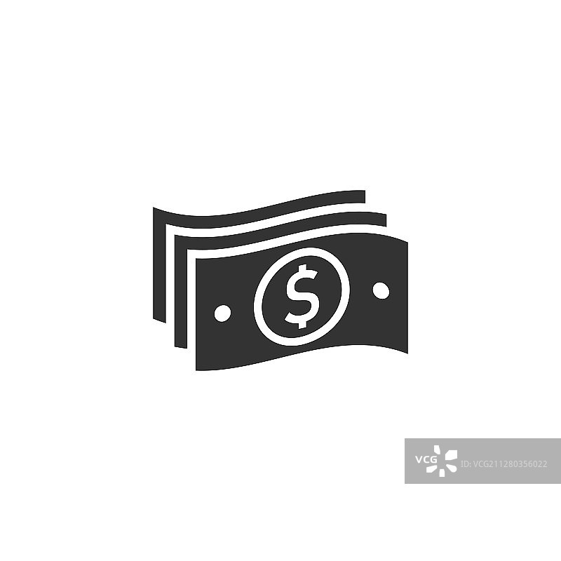 扁平风格的成堆货币图标图片素材