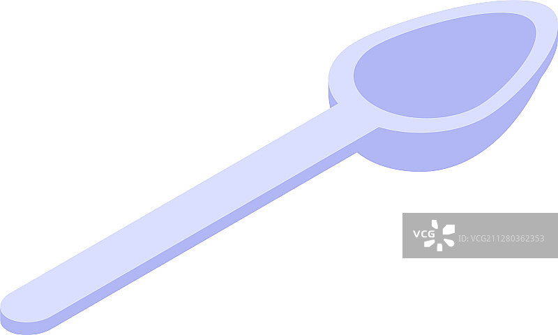 塑料勺子2.5D风格图标图片素材