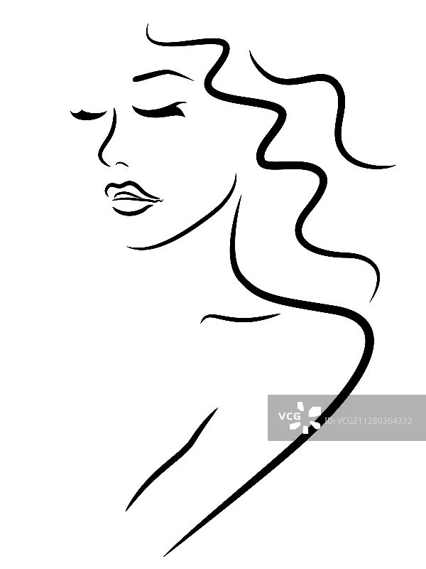 闭着眼睛的女人图片素材