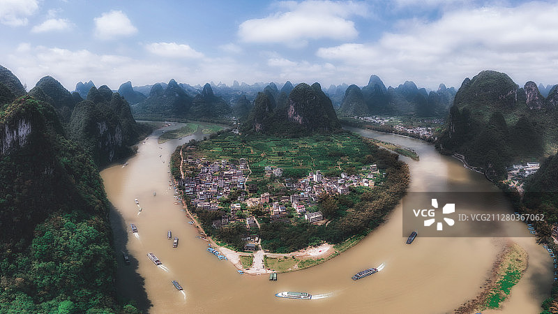 漓江山水 九马画山图片素材