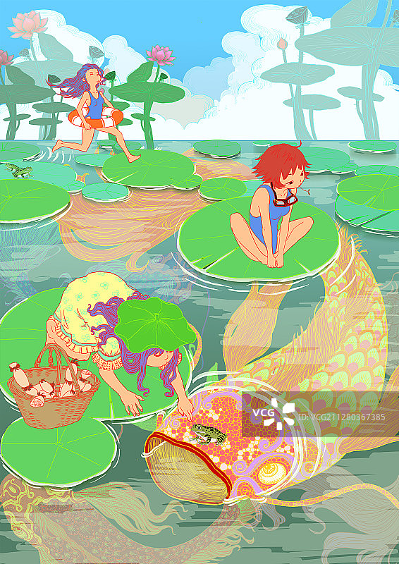 自鱼自乐图片素材