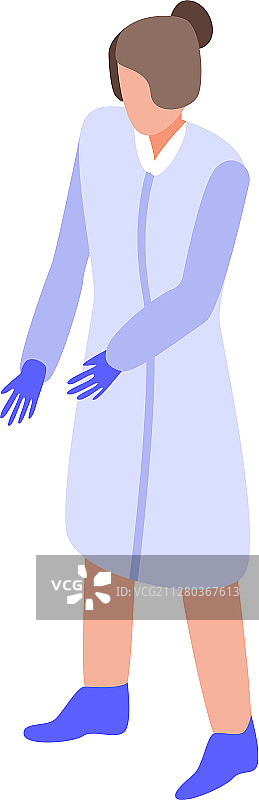 女医生图标2.5D风格图片素材