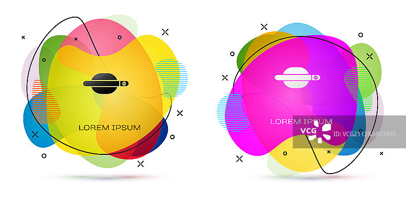 隔离在白色上的彩色汽车门把手图标图片素材