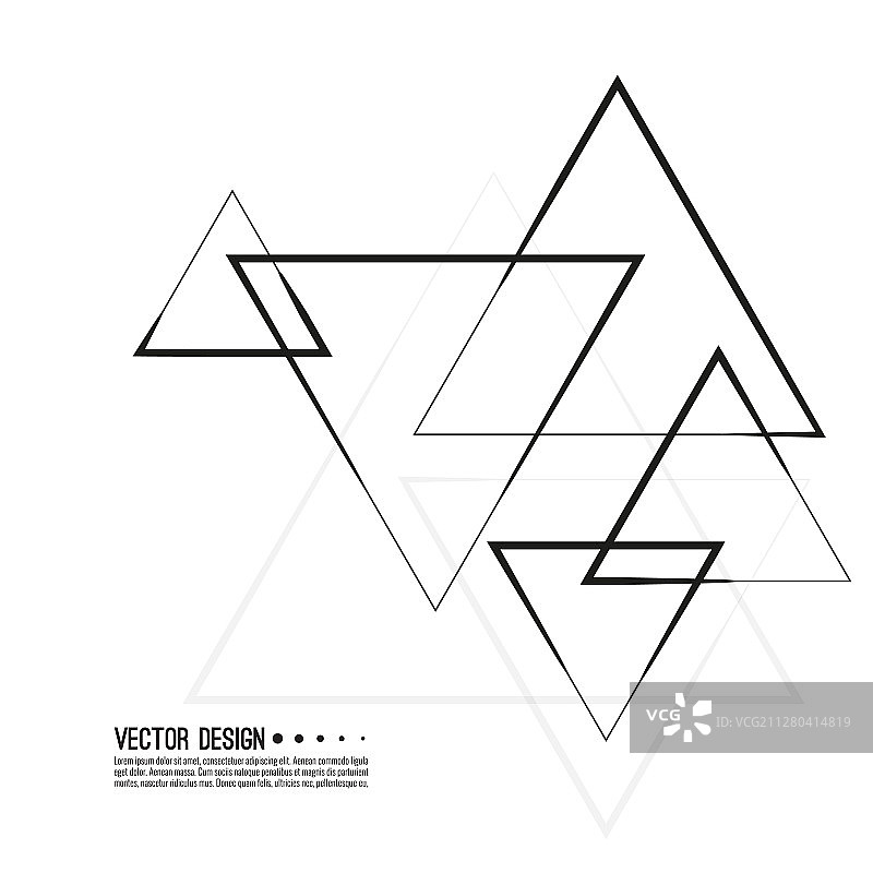 相交三角形图案图片素材