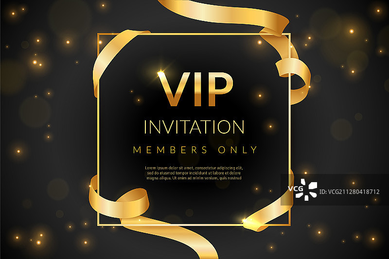 VIP豪华礼品卡邀请券图片素材
