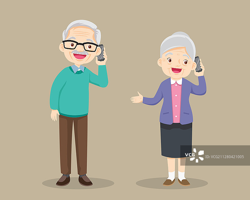 男女用手机交谈图片素材