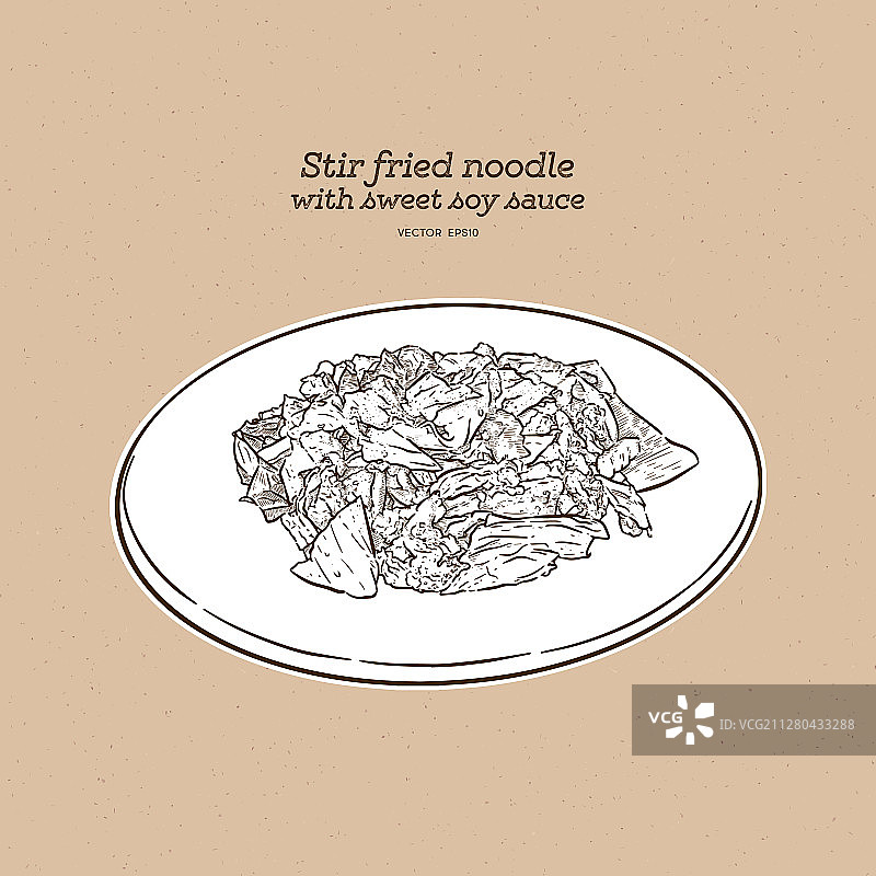 酱油炒泰式米粉图片素材