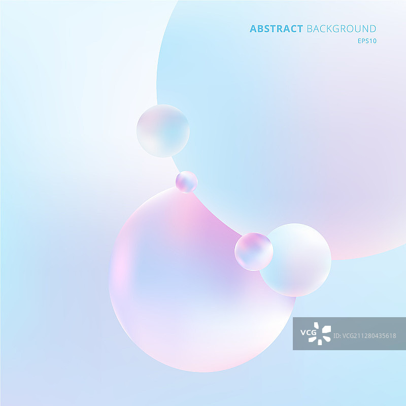 抽象3D液体圆形粉彩色图片素材