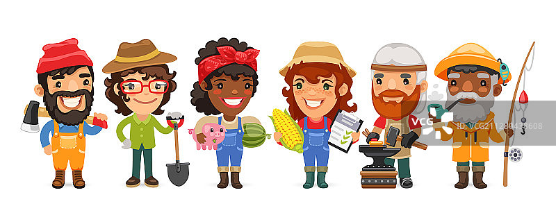 不同职业的人物图片素材