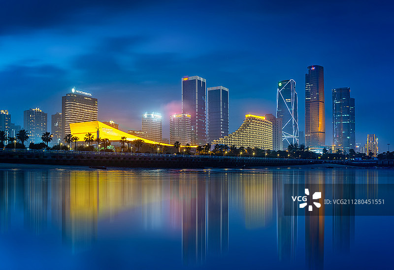 厦门会展北CBD夜景图片素材