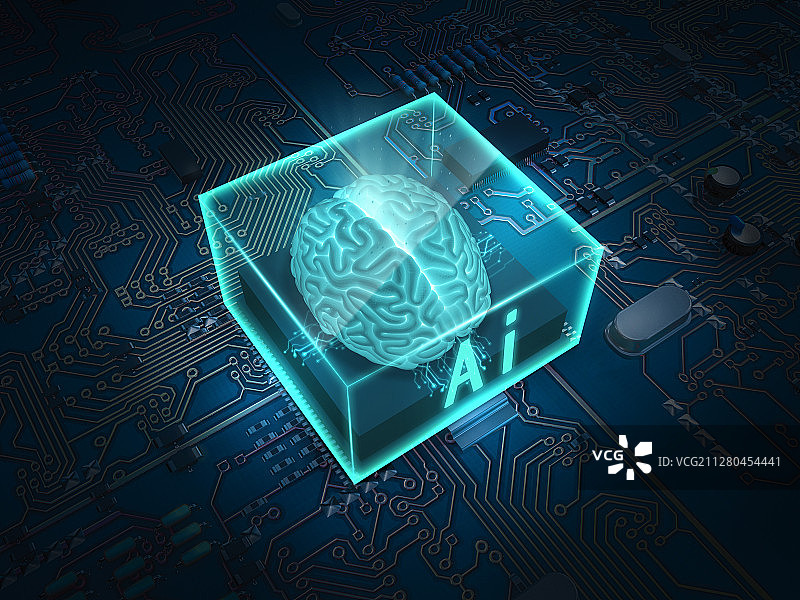 现代化科技大脑图片素材