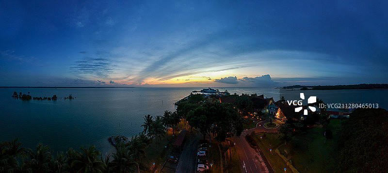 航拍印尼民丹岛风光图片素材