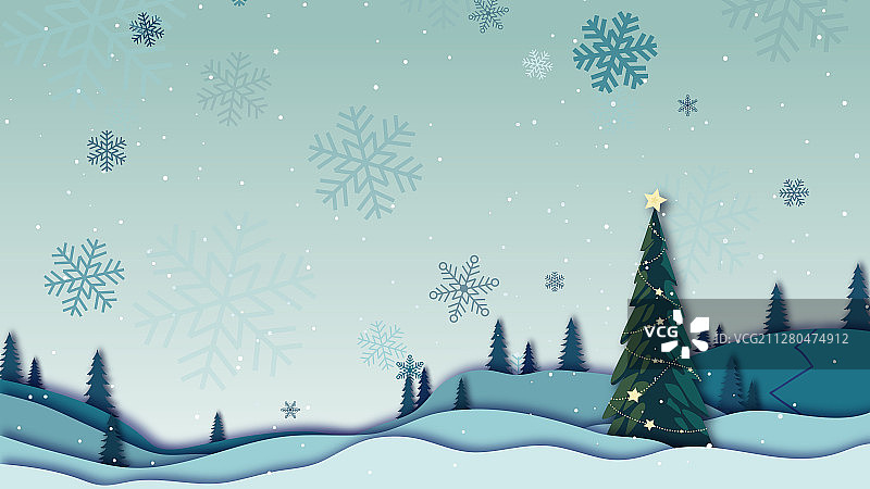 冬季雪花飘背景图片素材