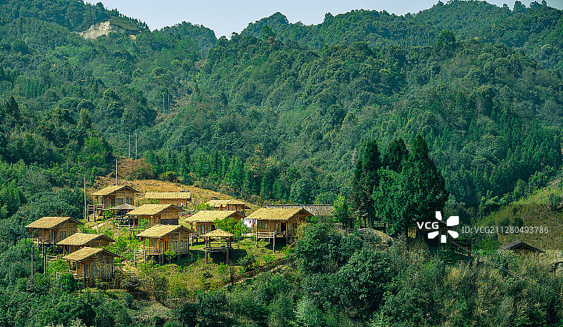 山中的傈僳族村落图片素材