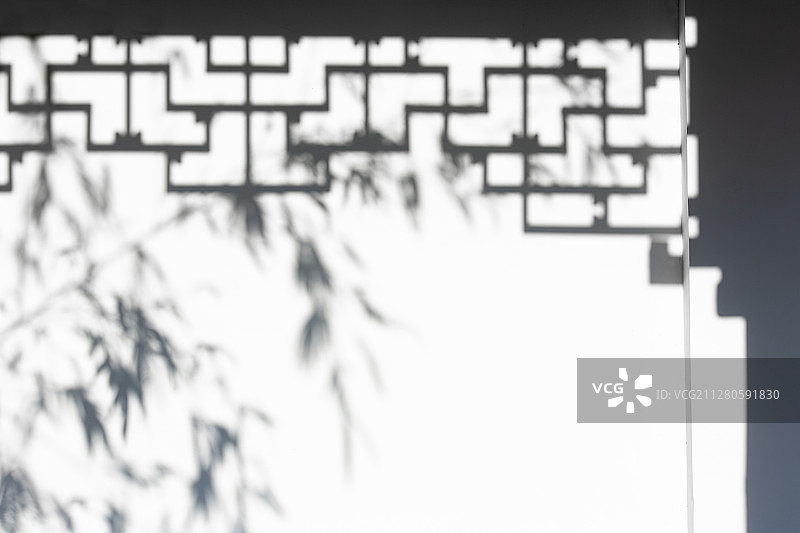 古建筑回廊影子图片素材