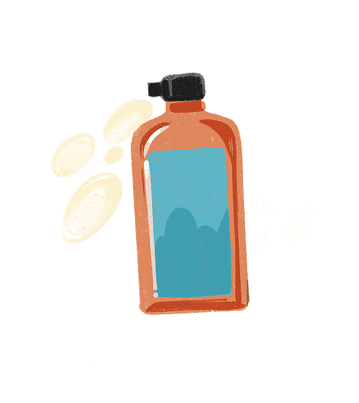 手绘女生爱用物洗护产品包装图片素材