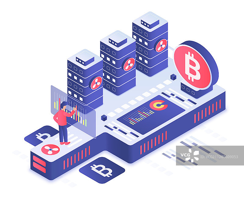 2.5D加密货币图片素材