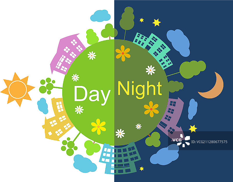 半天半夜图片素材