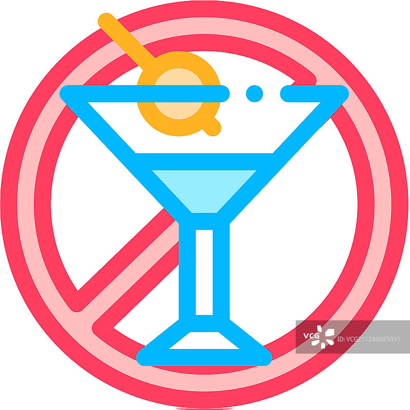 无过敏原酒精细线图标图片素材