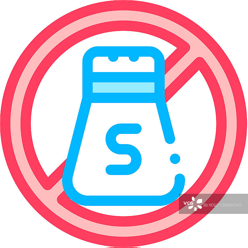 无过敏原香料盐细线图标图片素材