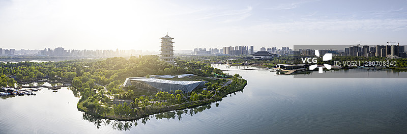 西安浐灞长安塔图片素材