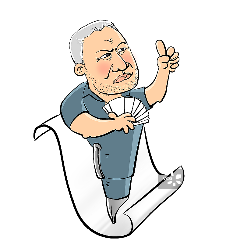 在笔上的男子图片素材