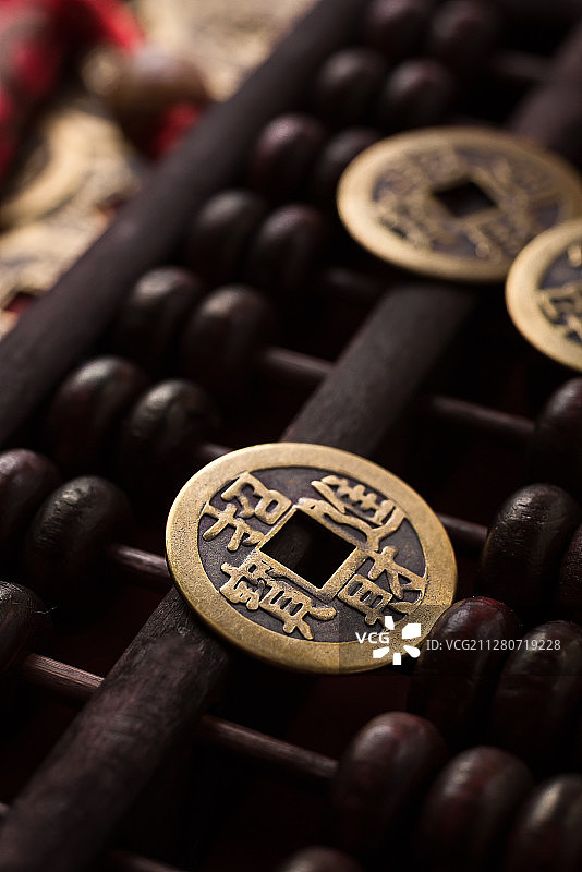 招财进宝铜币铜钱图片素材