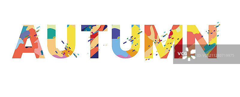 秋天AUTUMN字体设计图片素材