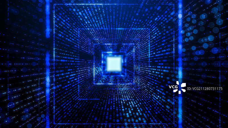 科技粒子隧道背景图片素材