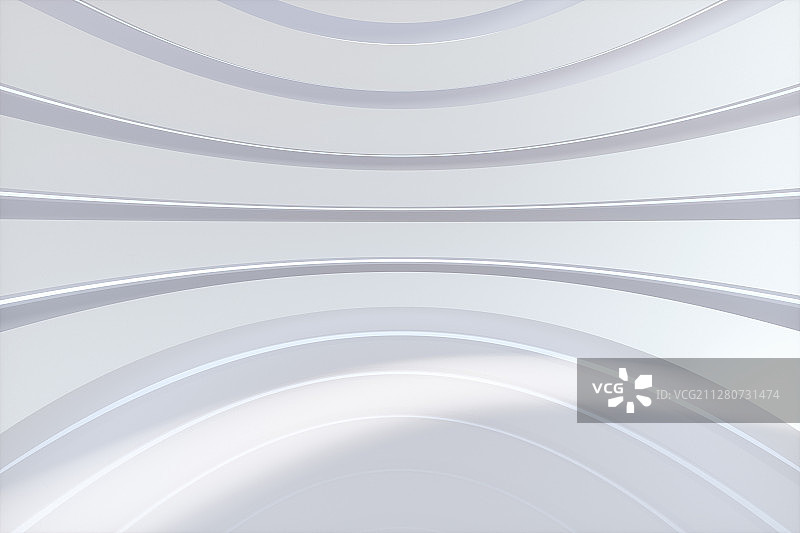 白色球形曲面建筑 3D渲染图片素材