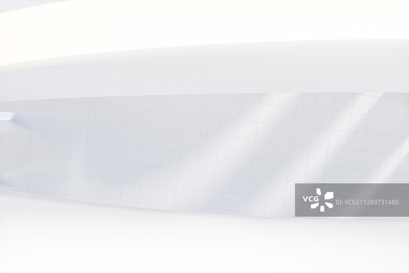 白色球形曲面建筑 3D渲染图片素材