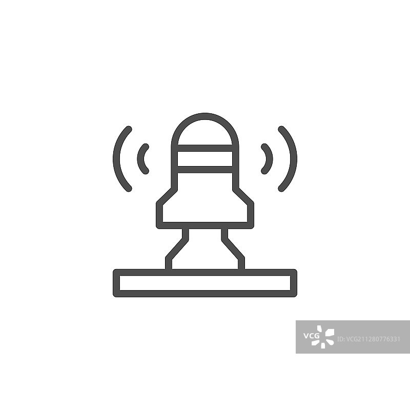 二极管线路轮廓图标和电子元件图片素材