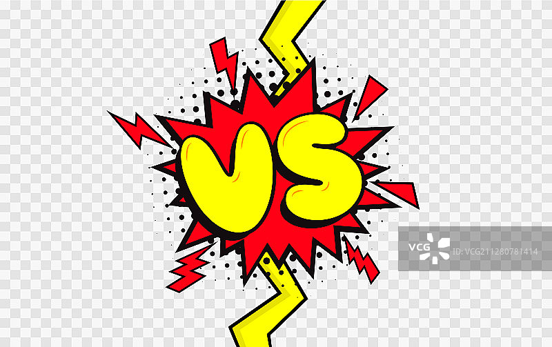 字母VS对战标志设计图片素材