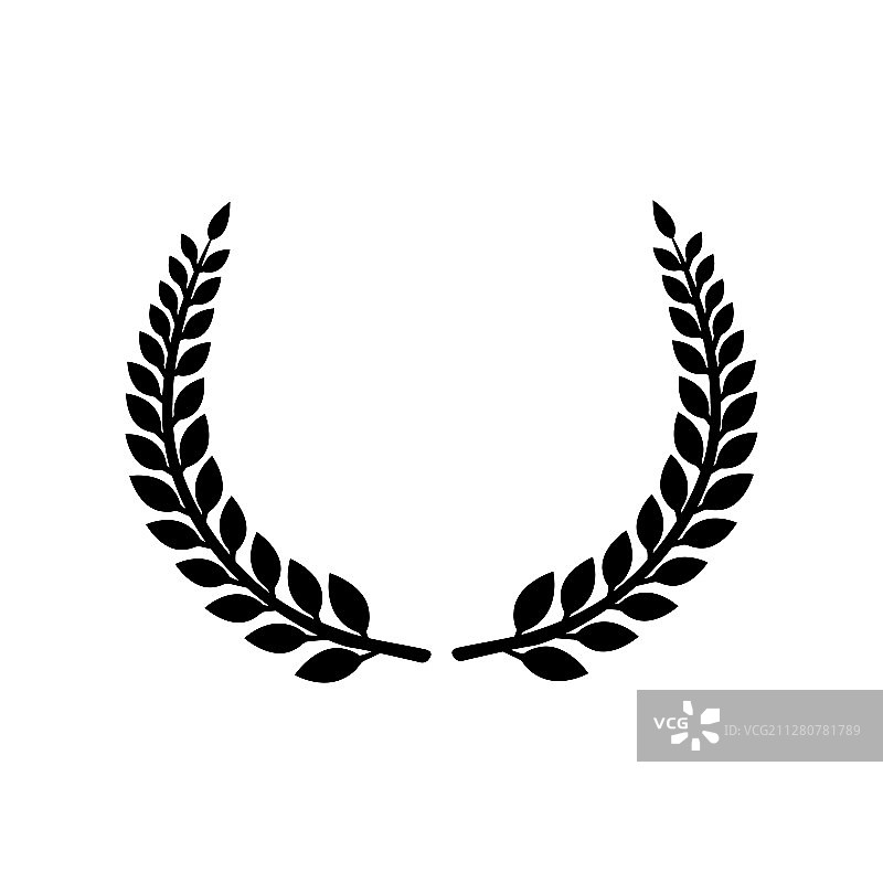 圆形月桂树叶图标图片素材