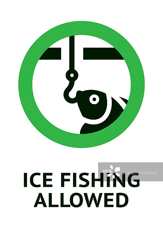 冰钓许可打印标签图片素材