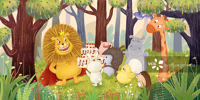 狮子国王庆生图片素材