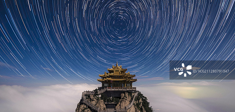 老君山星空图片素材