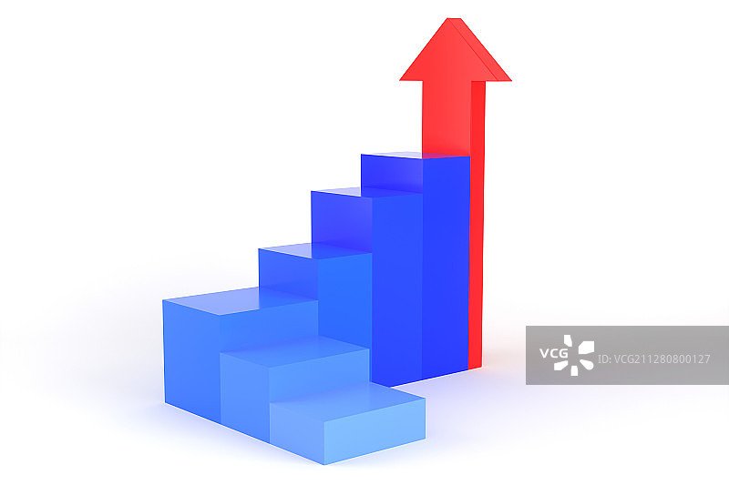 3D财经图标和箭头图片素材