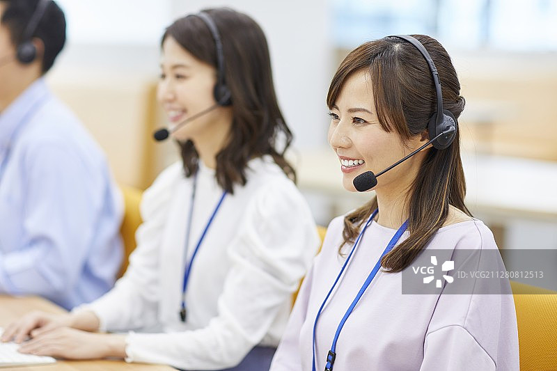日本呼叫中心图片素材