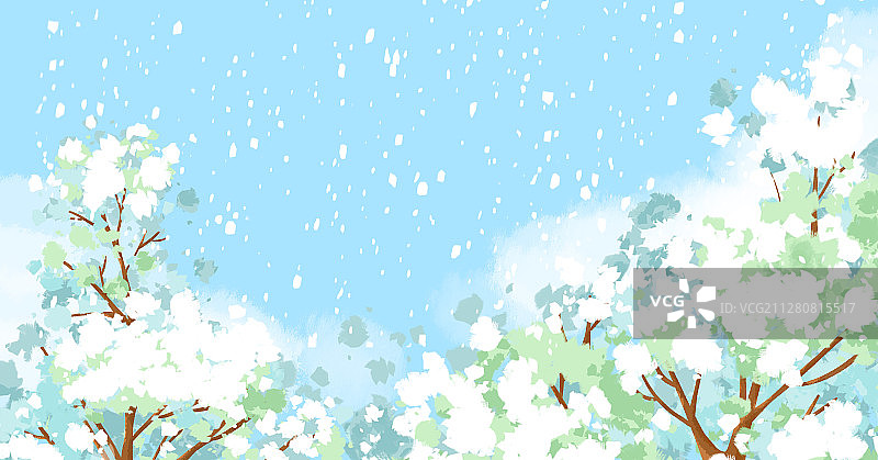 冬季雪景图片素材