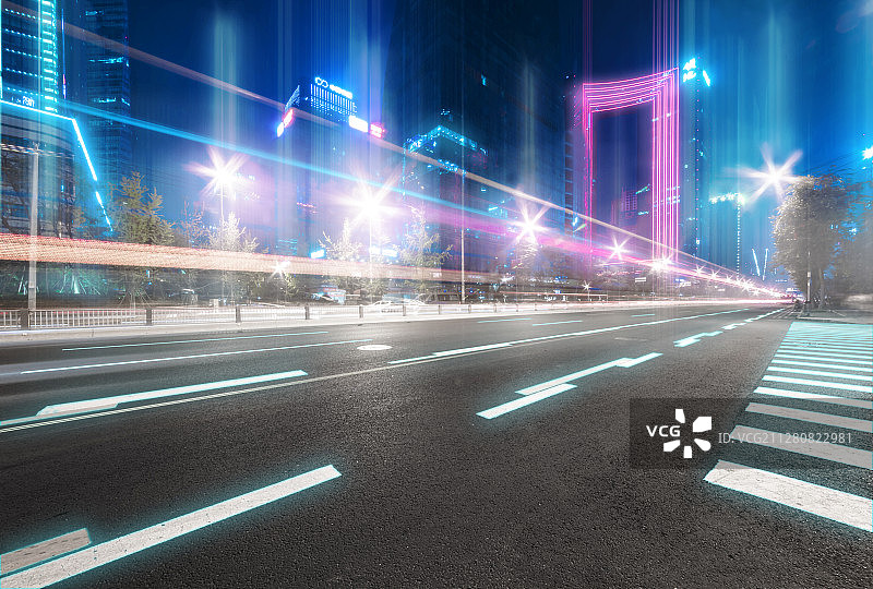 科幻城市道路未来城市图片素材