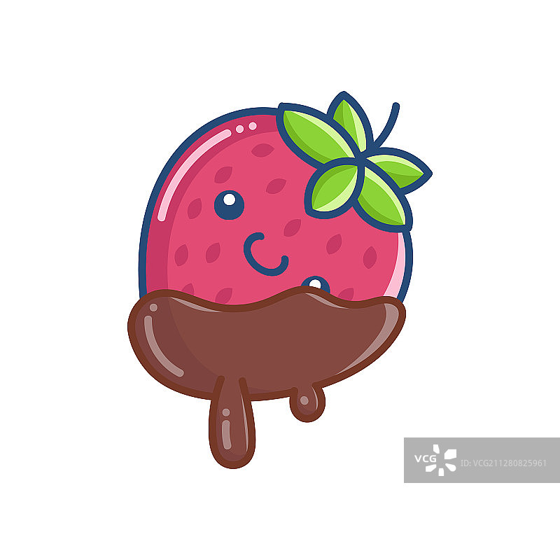 巧克力草莓图标图片素材