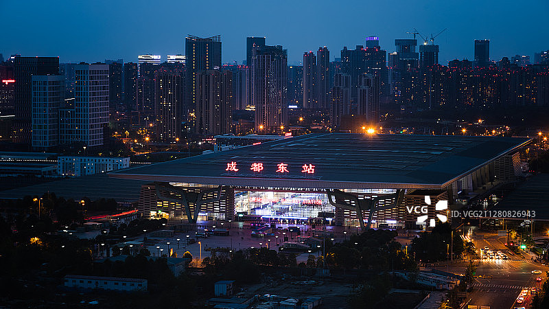 成都东站风光图片素材