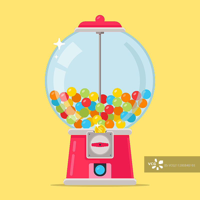 儿童用多色口香糖粉色糖果机图片素材