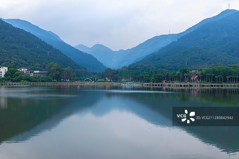 福建省福州市福州国家森林公园水库山水风光图片素材